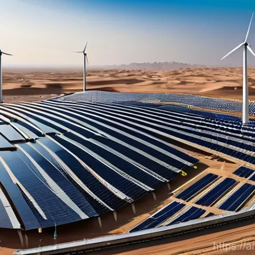 수소연료전지 및 관련 기술의 투자 동향 - **Prompt 1: The Dawn of Green Hydrogen in the Arabian Desert**
    "A breathtaking, panoramic view o...